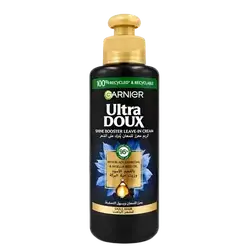 Ultra Doux Shine Booster Leave-In Hair Cream with Black Charcoal & Nigella Seed Oil 200ml _ GARNIER