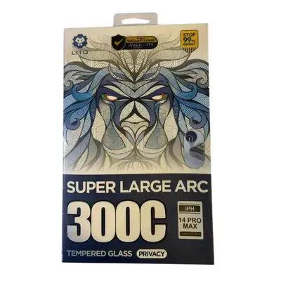 LITO 300C Super Large Arc Privacy Tempered Glass Screen Protector (iPhone 14 Pro Max)