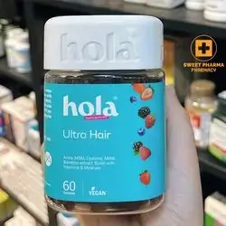 hola ultra hair gummies are made with a unique combination of 20 key vitamins, minerals , amino acids , biotin 60 gummies 