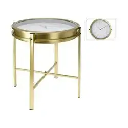Sıde Table Clock 42X40Cm Gold
