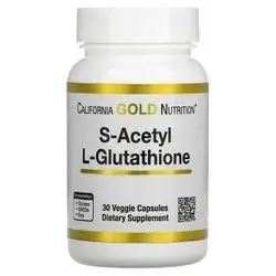 California Gold Nutrition S-Acetyl L-Glutathione 100 mg 30 vegetarian capsules