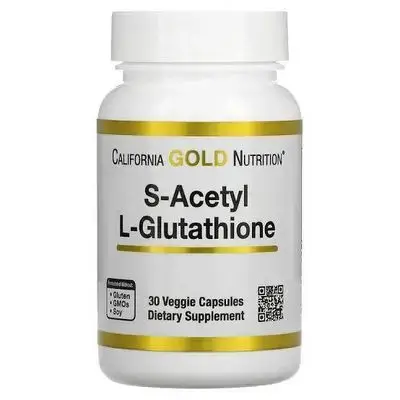 California Gold Nutrition S-Acetyl L-Glutathione 100 mg 30 vegetarian capsules