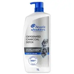 Head & Shoulders Anti-Dandruff Shampoo, Oxygenated Charcoal Detox, 100% Dandruff Free, 1L