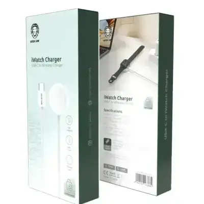 Green Lion iWatch Charger USB-C To Wireless Charger - White
