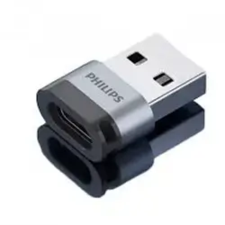 Philips OTG USB 2.0 to Type-C Adapter, Silver, SWR3001B/93