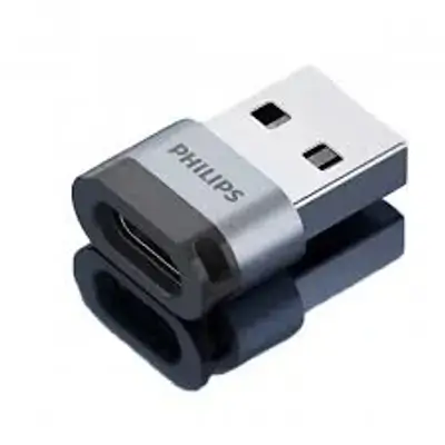 Philips OTG USB 2.0 to Type-C Adapter, Silver, SWR3001B/93