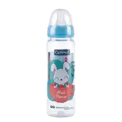 Glass Feeding Bottle 240ml Blue Color OPB-1098 _ Optimal
