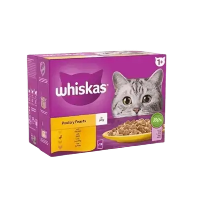 Whiskas – Poultry Feasts in Jelly 12Pcs*85g