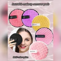 1pc Reusable Makeup Sponges, Microfiber Makeup Remover Pads