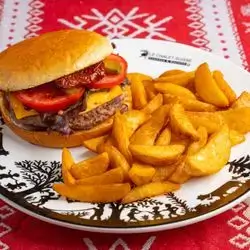 Classic Beef Burger with Swiss Cheese