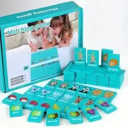 Montessori Toy 4 In 1 Game Set: Connect Four, Matching, Dominoes, Word Game For Kids' Intelligence Development, Tabletop Game, Children's Gifts School, Student,Stationery,School Supplies