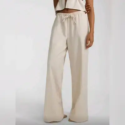 SHEIN Aloruh Linen Casual Pants - XS