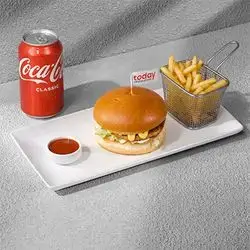 Chicken Burger with Cheese (Combo)