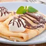 Nutella Crepe With Ice Cream