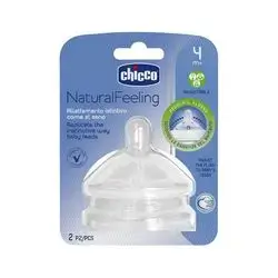 Chicco Natural Feeling Teat Adjustable Flow 4M+ 2 Pieces 