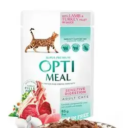 OPTI MEAL Digestive Lamb turkey in sauce 85g