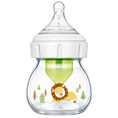 Anti-Colic Baby Bottle Glass Natural Flow 0m+ Wide-Neck 60ml _ Dr Brown's