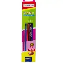 Set Pencil Domz HB With Sharpener-12pcs