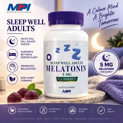 MPI Sleep Well Adults Melatonin 5 mg Gummies – 60 Pectin Gummies