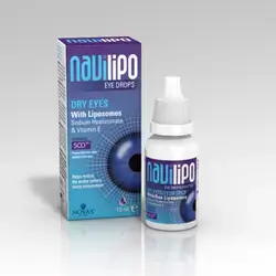 navilipo eye drops for dry eys with liposomes sodium hyaluronate and vit E - 10ml
