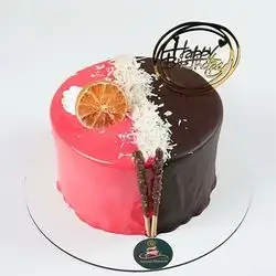 Dark and Pink Chocolate Birthday Cake - S6