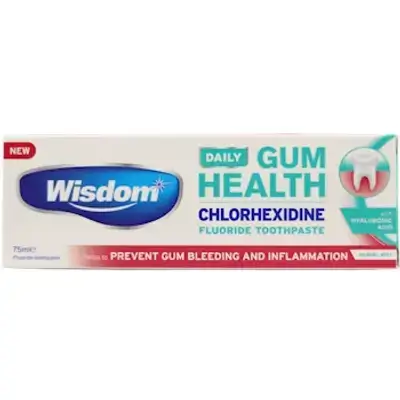wisdom daily gum health chlorhexidine with hyaluronic acid toothpaste