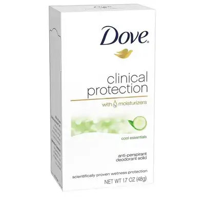 Dove Clinical Protection Antiperspirant Deodorant, Cool Essentials 1.7