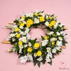 Stand Flowers-Yellow&White