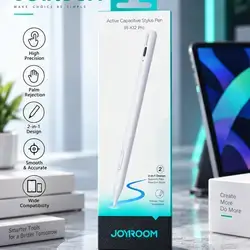 JOYROOM JR-K12 Pro Active Dual-Mode Stylus Pen (Including 2 Spare Nibs) White ( Work with Apple and Android )