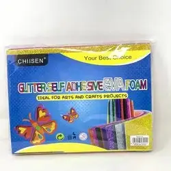 Glitter self adhe sive eva foam A5