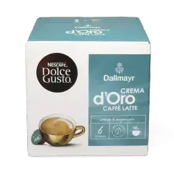 NESCAFÉ Dolce Gusto Dallmayr Crema d’Oro Caffè Latte – Intensity 6 – 16 Capsules