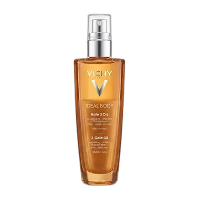 IDEAL BODY 3-Gold Oil Nourishing Unifying Radiant Effect for Body Face & Hair 100ml _ VICHY