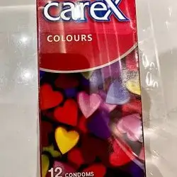 carex multi colours 12 condoms