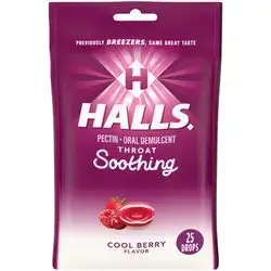 HALLS. Throat soothing 25drops cool berry
