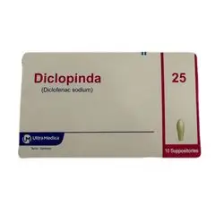 Diclopinda 25 mg suppositories