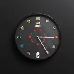 Gaming Wall Clock Tom Clancy's Rainbow Six Siege