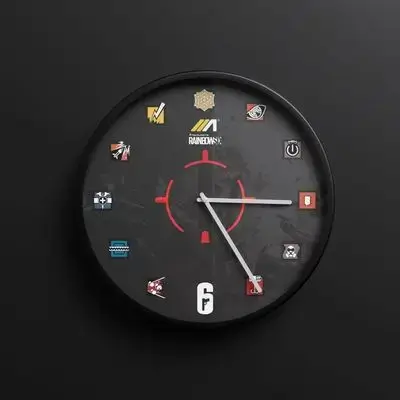 Gaming Wall Clock Tom Clancy's Rainbow Six Siege