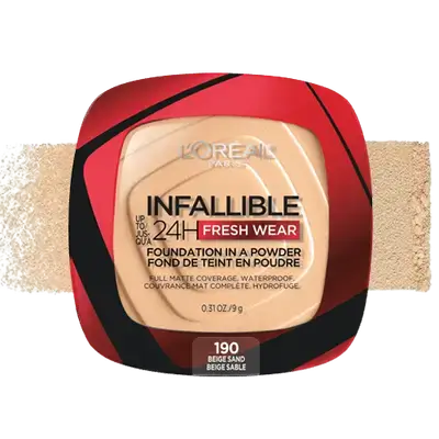 INFALLIBLE Fresh Wear 24H Foundation In A Powder 190 BEIGE SAND 9g _ L'OREAL PARIS