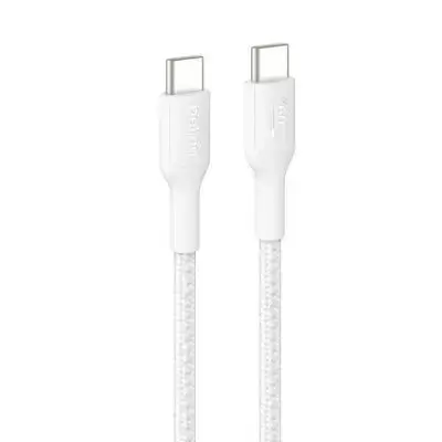 كيبل بيلكين بوست تشارج فليكس من USB-C إلى USB-C بقدرة 60 واط - طول 1 متر (أبيض)