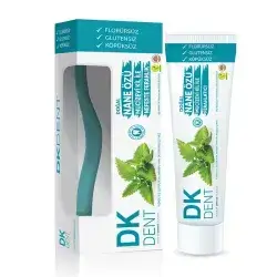 Dkdent Vegan Mint Extract Fluoride-Free Toothpaste 75 Ml With Toothbrush Gift