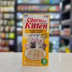 Inaba Churu ( Chicken Recipe ) For Kitten Under One Age , 4 Tubes 56g