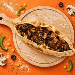 Meat Vegetable Pide