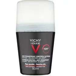 Vichy Homme 72h Extreme-Control Anti-Perspirant Roll-On for men.