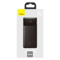 Baseus Bipow Digital Display Power bank 10000mAh 20W 2x USB / USB Type C / micro USB 20W Quick Charge AFC FCP black