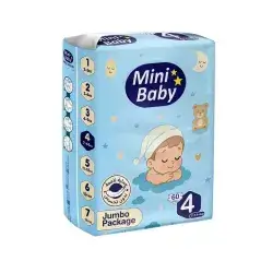 Mini Baby - Jumbo Diapers Size 4 (7-14 kg) - 60 Pieces