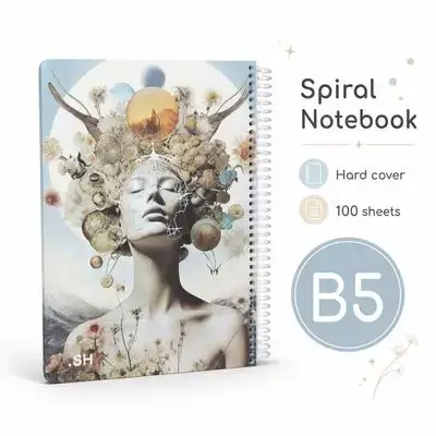 Hardcover Spiral Notebook – B5 | 100 Sheets