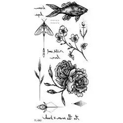 1 Sheet Fantastic Flower Animal Waterproof Women Men Temporary Tattoo Sticker