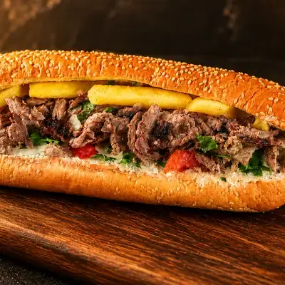 Turkish Meat Doner Sandwich Samoon