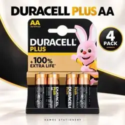 Duracell Plus AA Batteries – 4 Pack