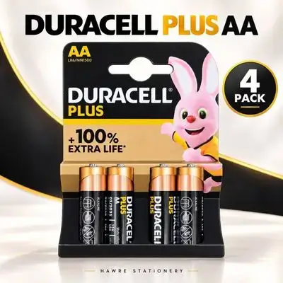 Duracell Plus AA Batteries – 4 Pack